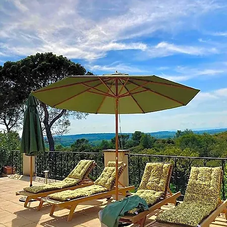 Maison Avec Grande Piscine Surplombant La Garrigue